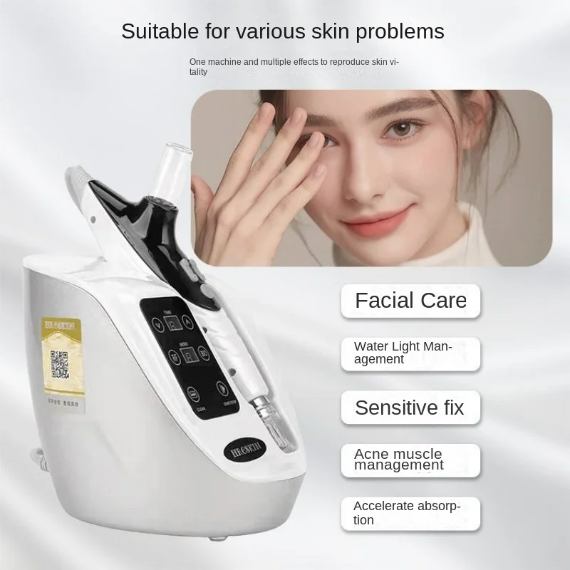 EMS Needle-free Water Light Instrument, Painless RF Microcrystal Depth Shallow Injection Gun,  Rf Microneedling Machine