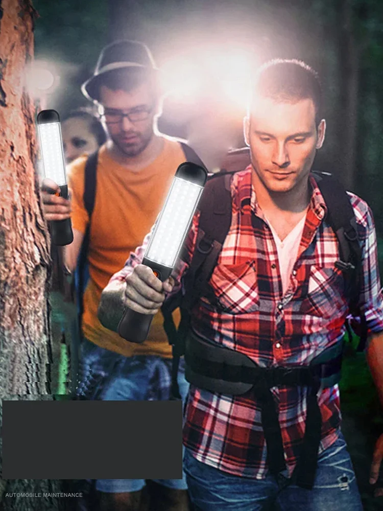 Lanterne de Camping puissante, projecteur portatif, lampe de travail LED, lampe de travail Rechargeable par USB avec crochet magnétique, lumières de réparation d'atelier