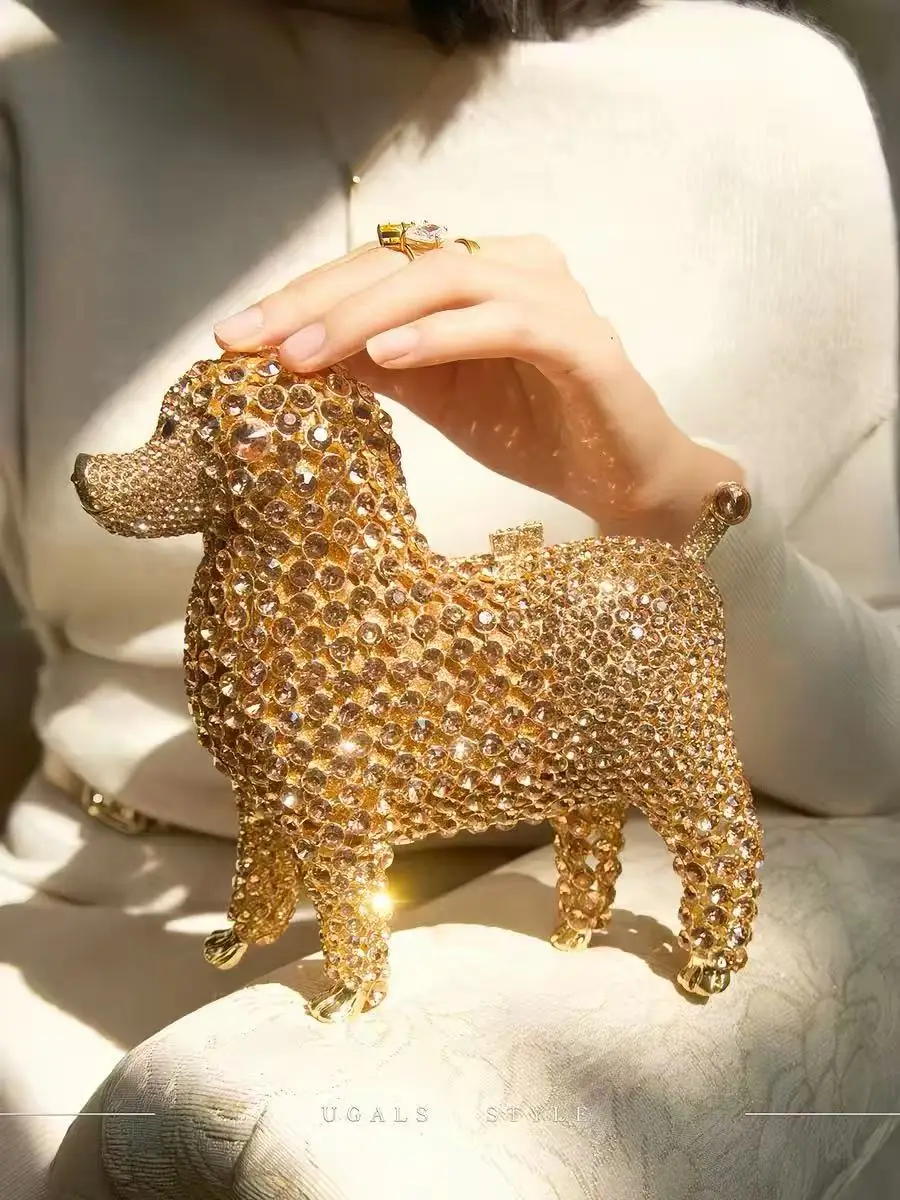 Luxury Exquisite Women Handbag Glitter Rhinestones Diamond Clutch Purse Crystal Shiny Evening Bag Wedding Party Banquet Bag