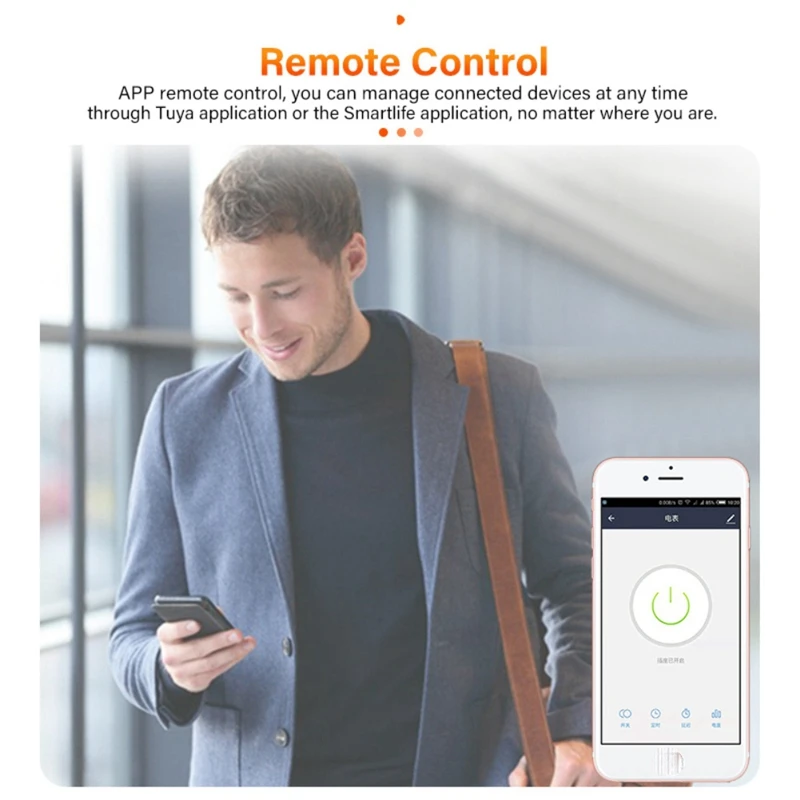 Medidor de energía inteligente monofásico Din Rail Wifi medidor de consumo de energía Kwh para aplicación Smartlife/Tuya Alexa Google Home