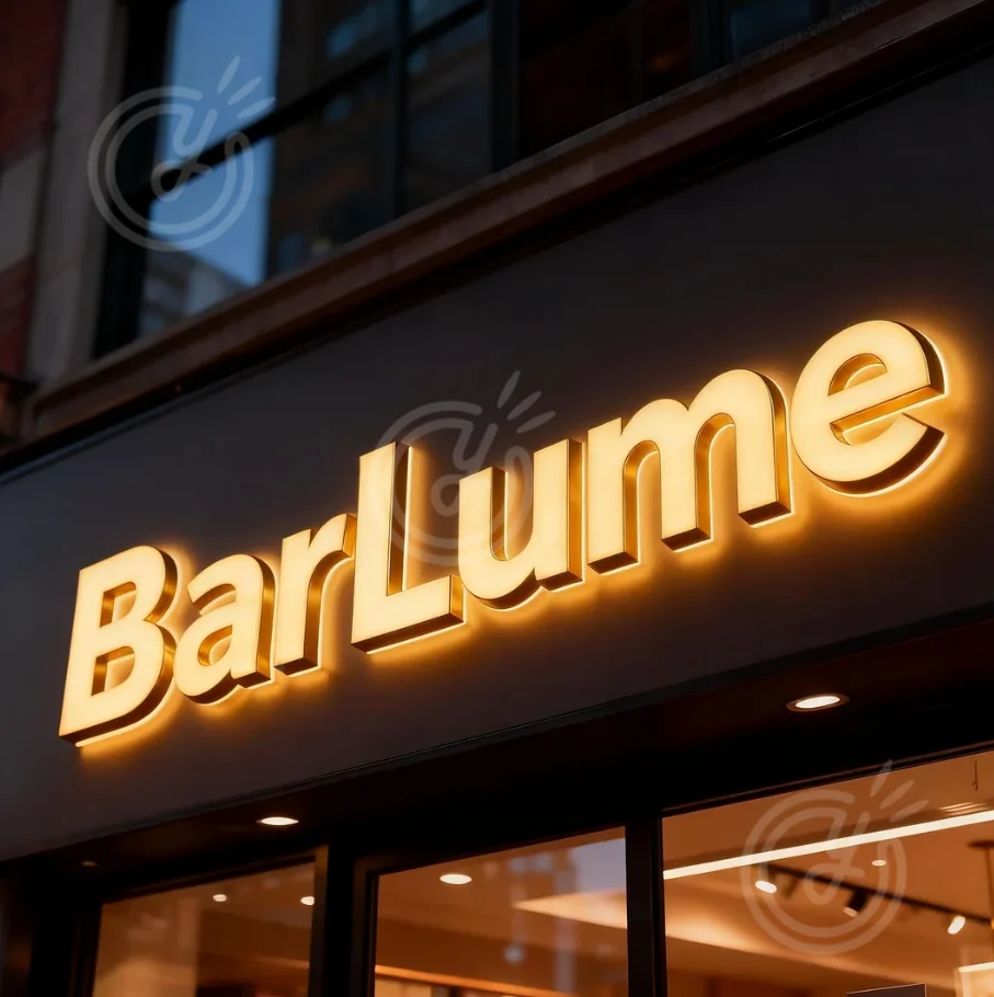 

Custom Business Metal Sign Letter Wall 3D Bar Front Lit Letters Halo Lit Logo Backlit Signage Advertising Equipment Supplies