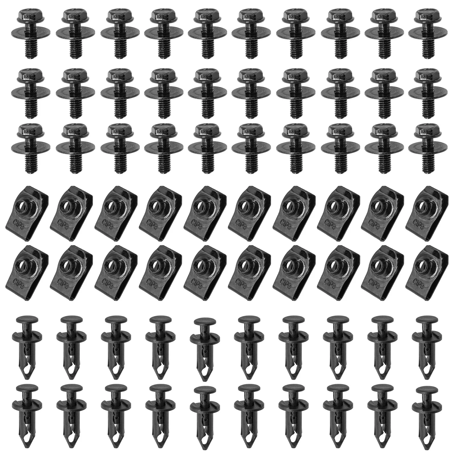 Car Bumper Fender Liner Push Retainer Fastener Rivet Clips Engine Under Cover Mud Flaps Splash Shield Guard Body Bolts Generic