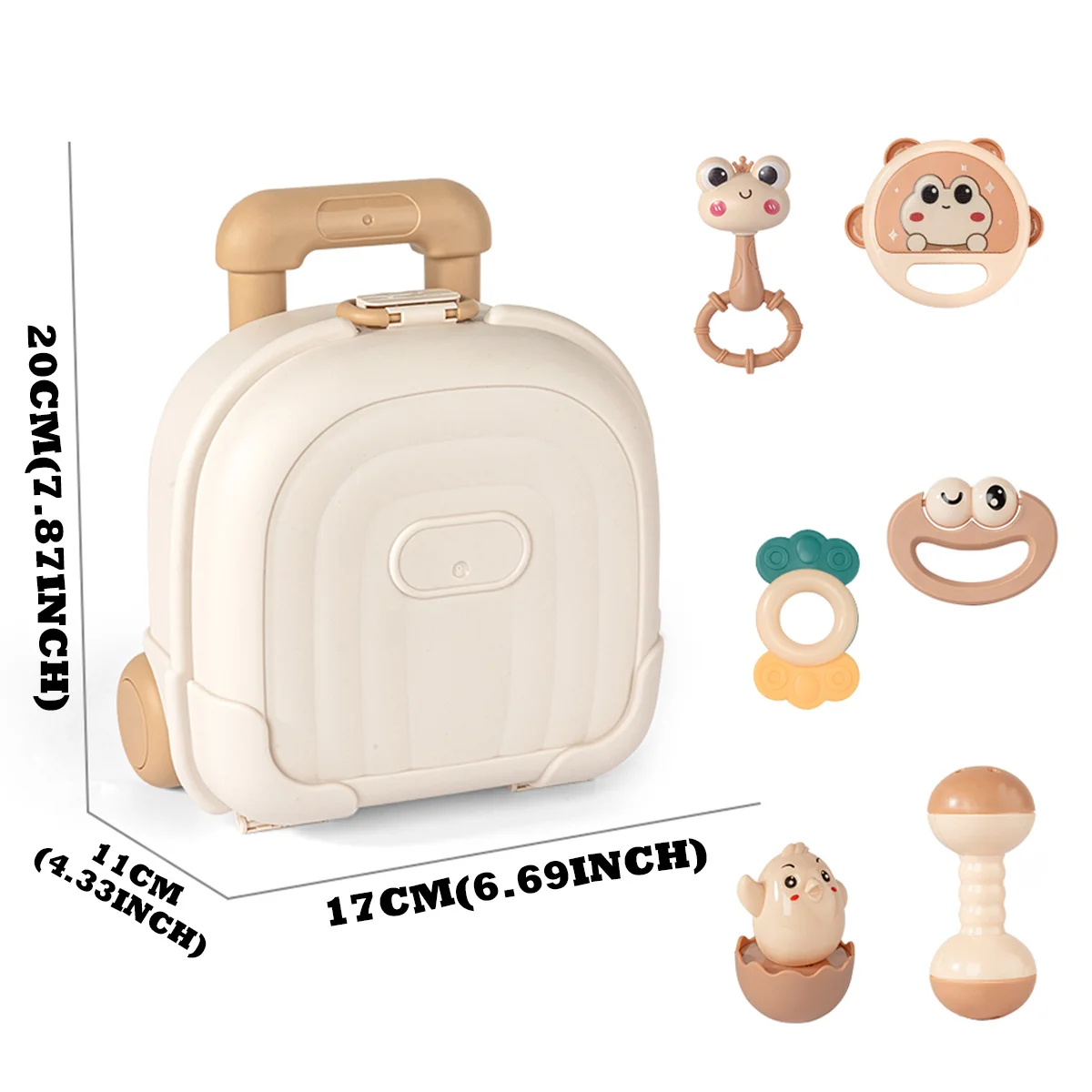 مجموعة ألعاب أطفال 7 في 1، ألعاب رنين وقبضة وحقيبة، ألعاب تمرين ممتعة للأولاد والبنات، تجذب الاهتمام وتعلم المهارات،