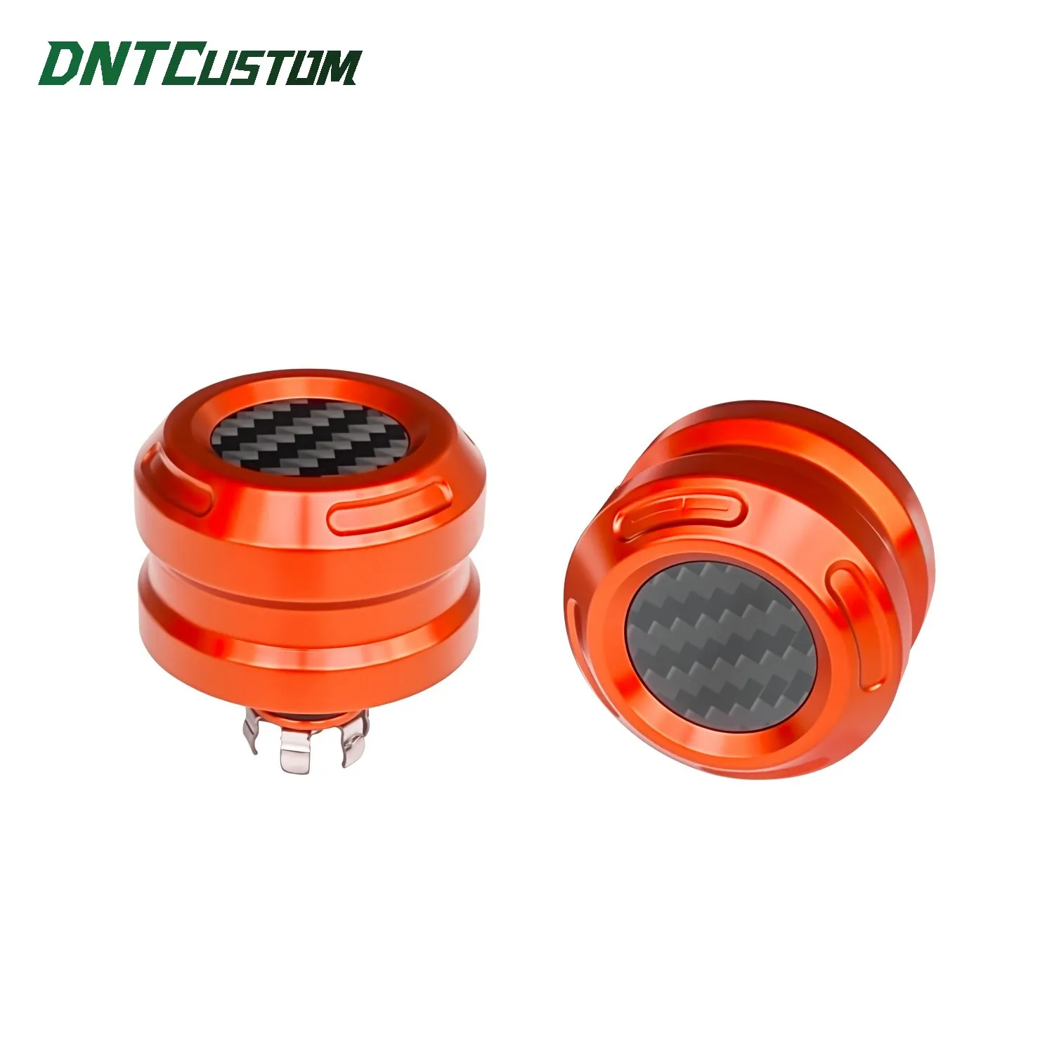 DNTCUSTOM Performance CNC 6061 with Carbon Pattern Front Axle Nut Covers Colored for Harley Touring 2023.5-2026 Motorcycle Parts