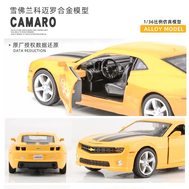 1:36 Camaro Classic Car Alloy Sports Car Model Diecasts Metal Toy Car Model High Simulation Collection Gifts view 4