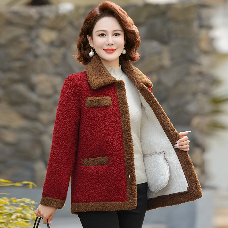 

Утолщенная флисовая женская куртка средней длины, устойчивая к ягненкам зимняя флисовая куртка нового стиля, длинное пальто с длинными рукавами