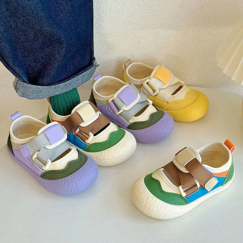 Lightweight Sporty Unisex Canvas Shoes for Kids And Toddlers Spring Summer Autumn New Style Outdoor Climbing Shoes Contrast C...