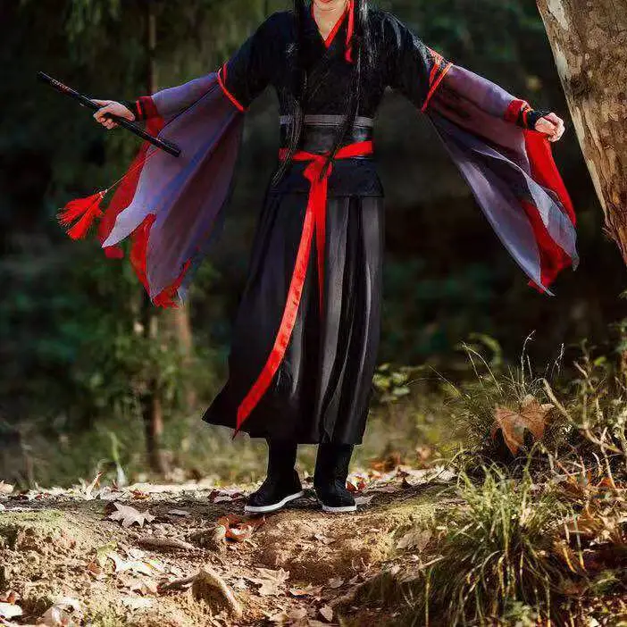 Cool Black Xuanyu Cosplay Costume Niche Anime Game Character Ancient Clothing Hanfu Boys Halloween Street Wuxian COS Suits