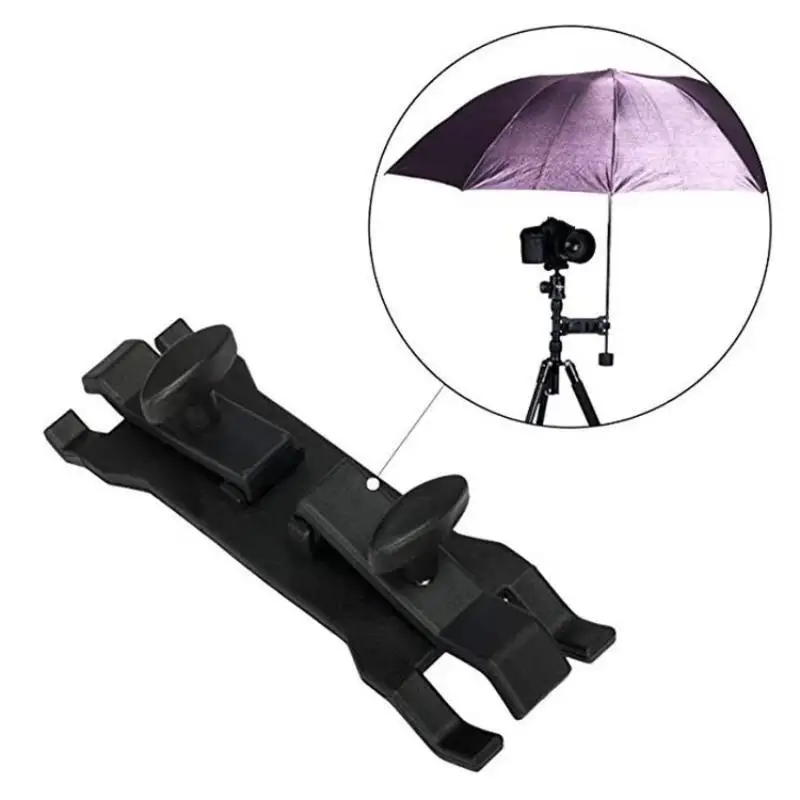 Compact Design Camera Tripod Umbrella Holder Clip Universal Clamp Bracket for Travel Outdoor Photography Vlogging