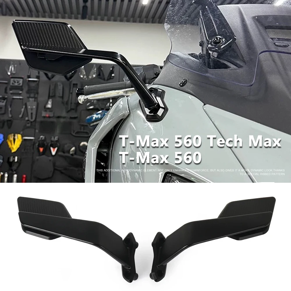 

2025 New Motorcycle For YAMAHA T-MAX560 T-MAX 560 TMAX560 Tech Max 560 Rearview Mirrors Adjustable Aluminum Mirror Accessories