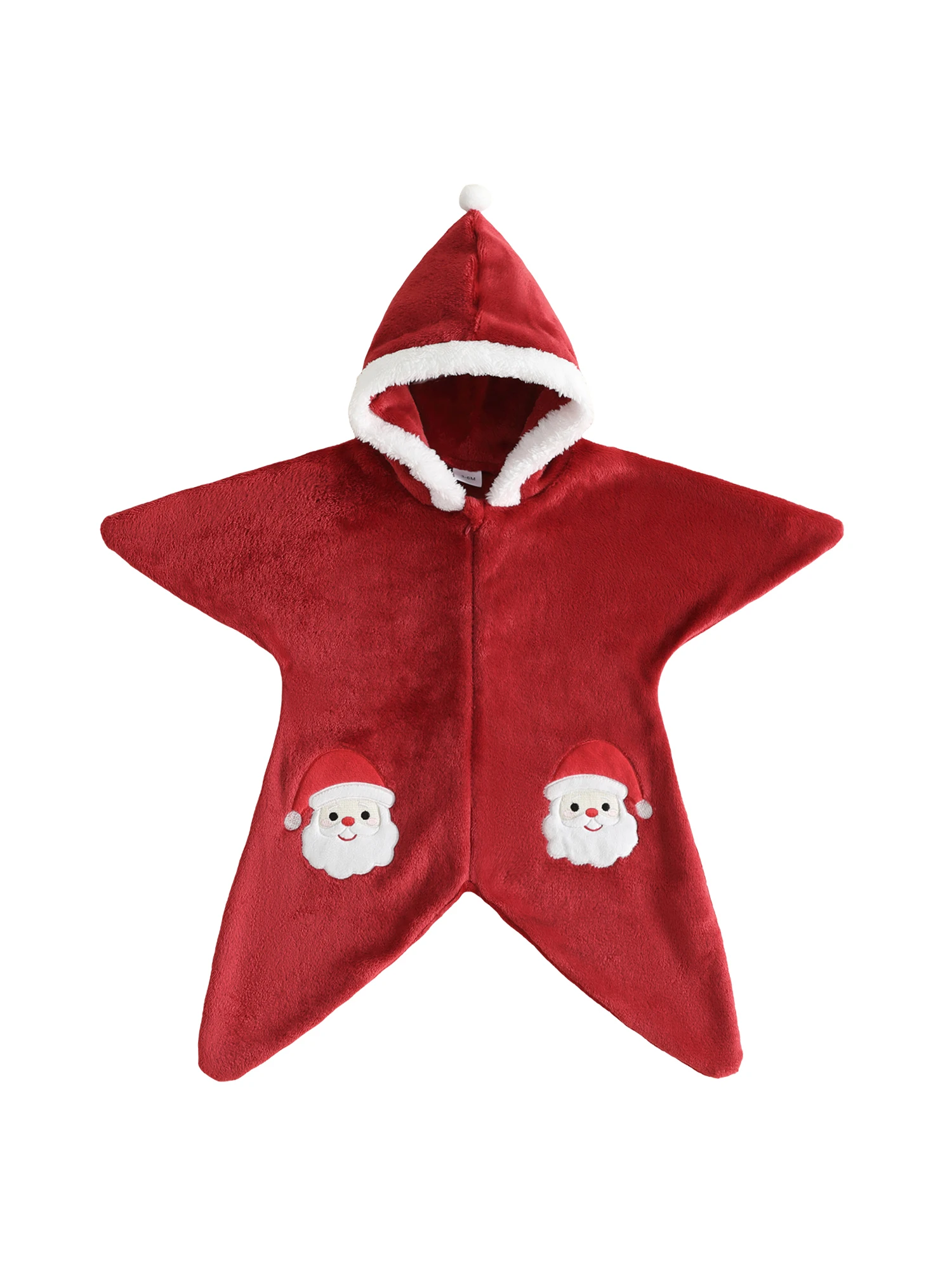 Star-Shape-Santa Newborn Baby Christmas Shape Santa -Hood Costume Star Shape Baby Christmas Costume Christmas Costume