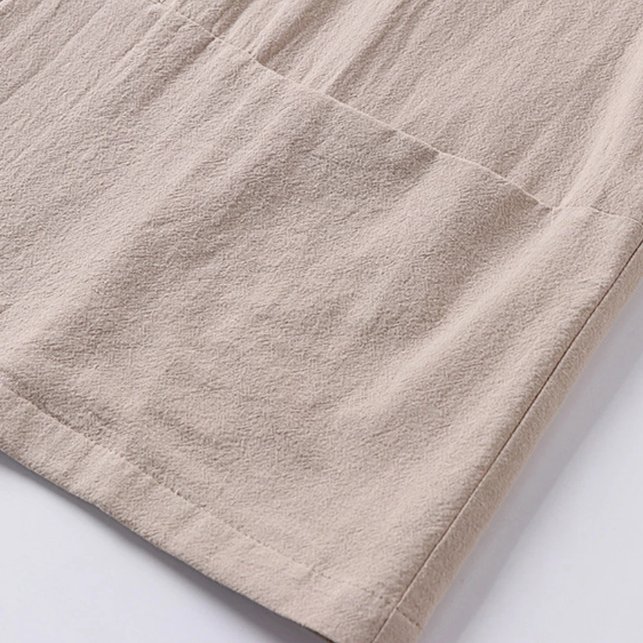 Camicie di lino da uomo 9XL Camicie kimono taglie forti Giacca cardigan estiva Moda Camicie casual in tinta unita Taglia grande 9XL