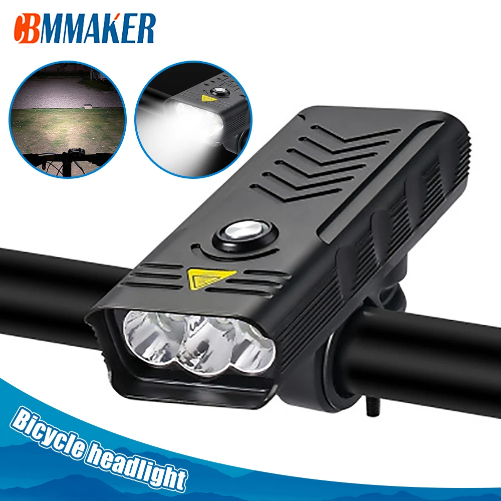 

Super Bright Bike Light 5000 Lumens Bike USB Rechargeable Bike Lamp Front IPX5 Waterproof 6 LED Headlight Bike Accessories