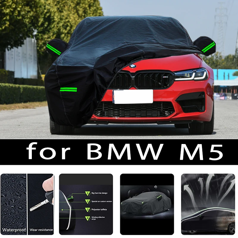 

For BMW M5 Car Covers Outdoor Waterproof Sun Rain Snow Protection UV Auto Cover 190T Car Protective Full Covers
