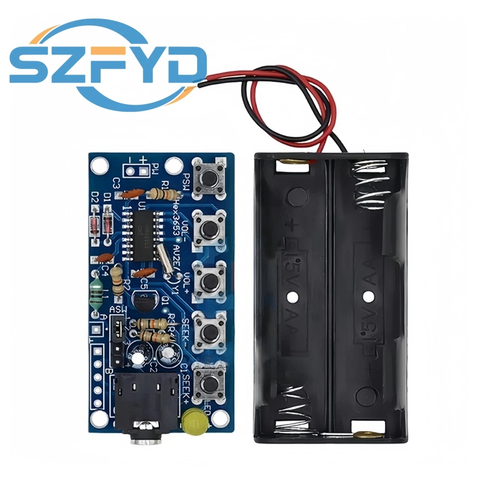 RDA5807 DIY Electronic Kits Wireless Stereo FM Radio Receiver Module PCB 76MHz-108MHz DC 1.8V-3.6V