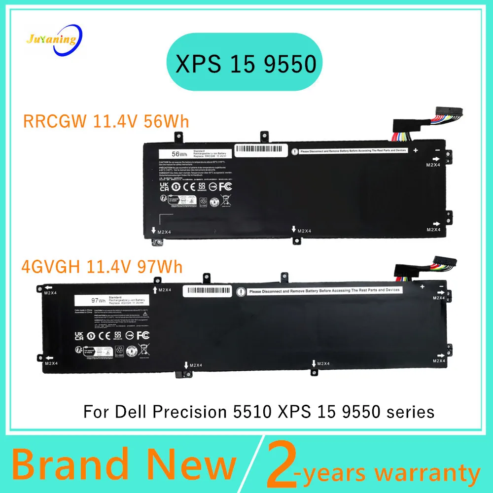 

RRCGW 4GVGH 11,4 В 56 Втч Аккумулятор для ноутбука Dell XPS 15 9550 для серии Precision 5510 M7R96 62MJV