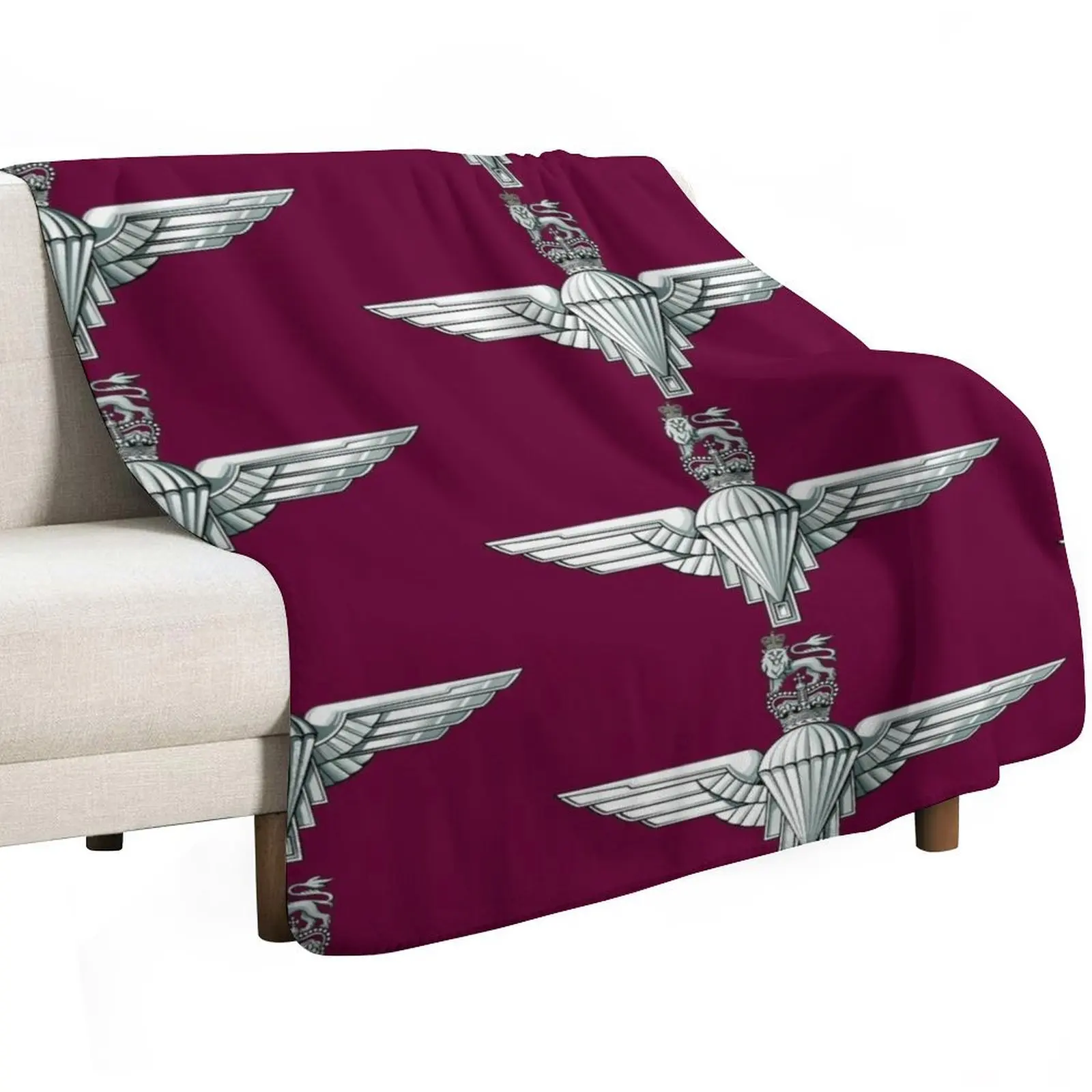 Parachute Regiment Cap Badge Throw Blanket All Weather Soft Throw Blanket for Sofa