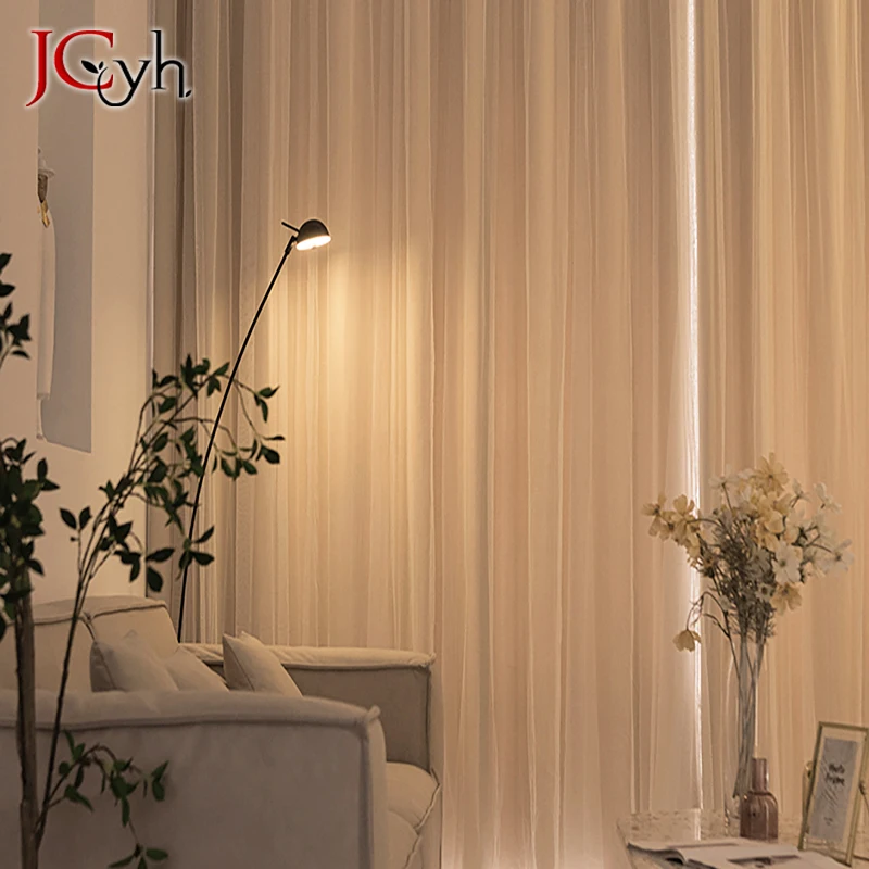 Double Layer Blackout Curtains for Living Room Girls Bedroom Romatic Windows Curtain for Hall Wedding Cortinas Lace Decor Custom