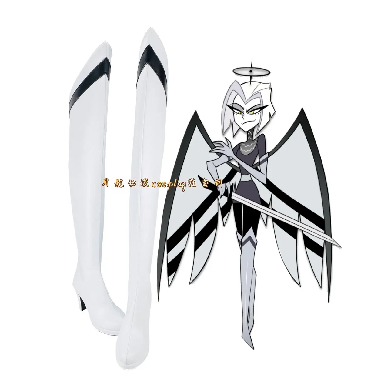 Lute Shoes Hasbin Lute Cosplay Boots Hotel Fight Halloween Carnaval Fancy Party