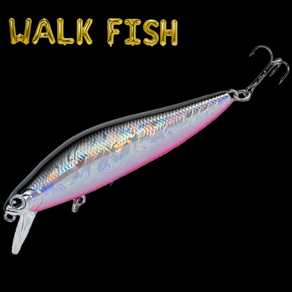 1Pcs Long Throw Slow Sinking Minnow Fishing Lure 4/7/10/14/18g Full Swimming Layer Artificial Wobbler Hard Bait 60/70/85mm