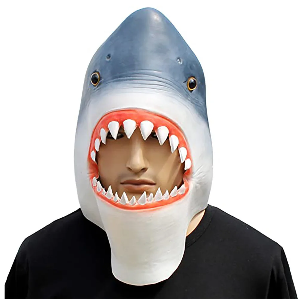 Animal Mask Fish Costume Mask Novelty Halloween Costume Party Latex Animal Head Masquerade Mask