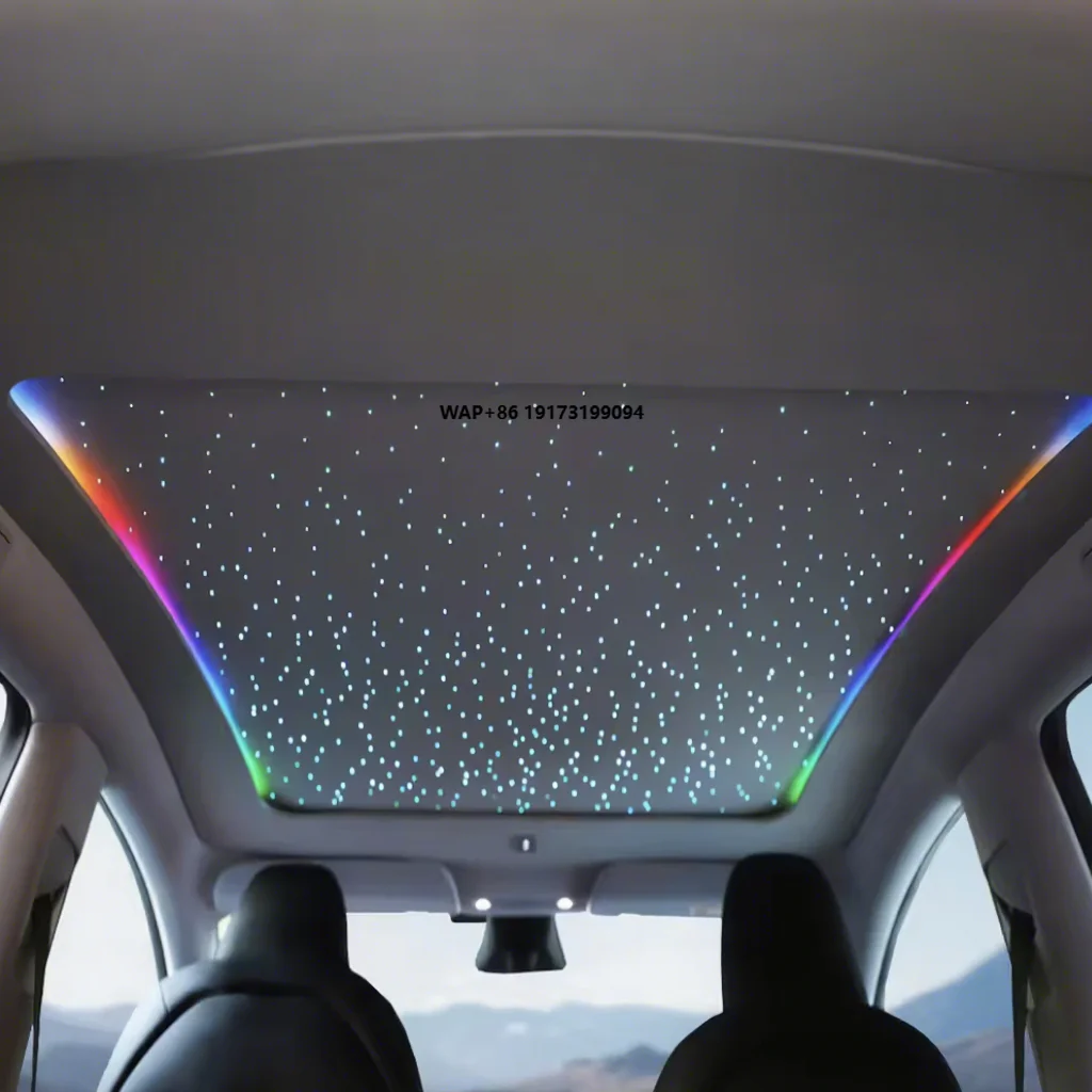 For  Y / New Y Juniper Starry Sky Roof Ambient Light Car Roof Sunshade Voice Control  Sunshade Car Interior
