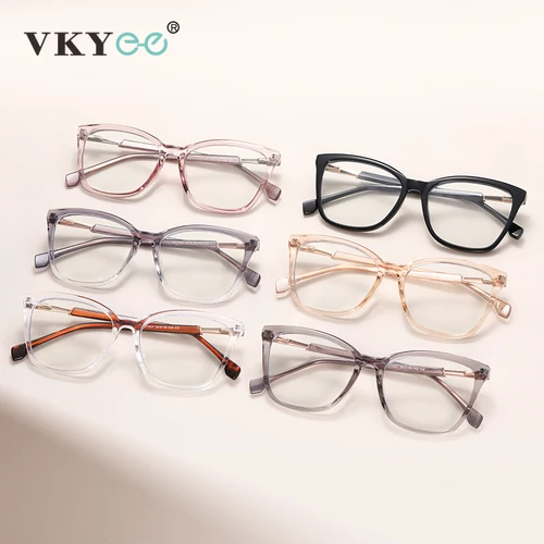 Imagen 2 del producto VICKY nuevo Simple ojo de gato diseño personalizado moda Anti-luz azul gafas de lectura prescripción personalizable 27007