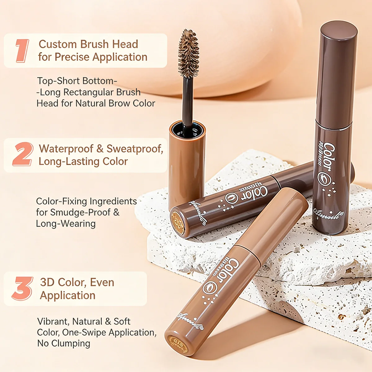 3 kleuren Superfluff Volumizing Brow Tint voor Wenkbrauwen Getinte Brow Gel Bruin Langdurige Waterdichte Wenkbrauw Tattoo Dye Cosmetica