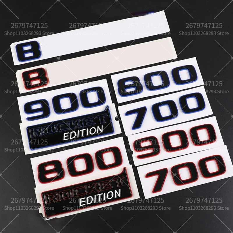 3D Color Block 800 900 700 Nameplate Badge Emblem Car Trunk Sticker for Mercedes Benz Brabus AMG W463 W464 G500 G63 Accessories