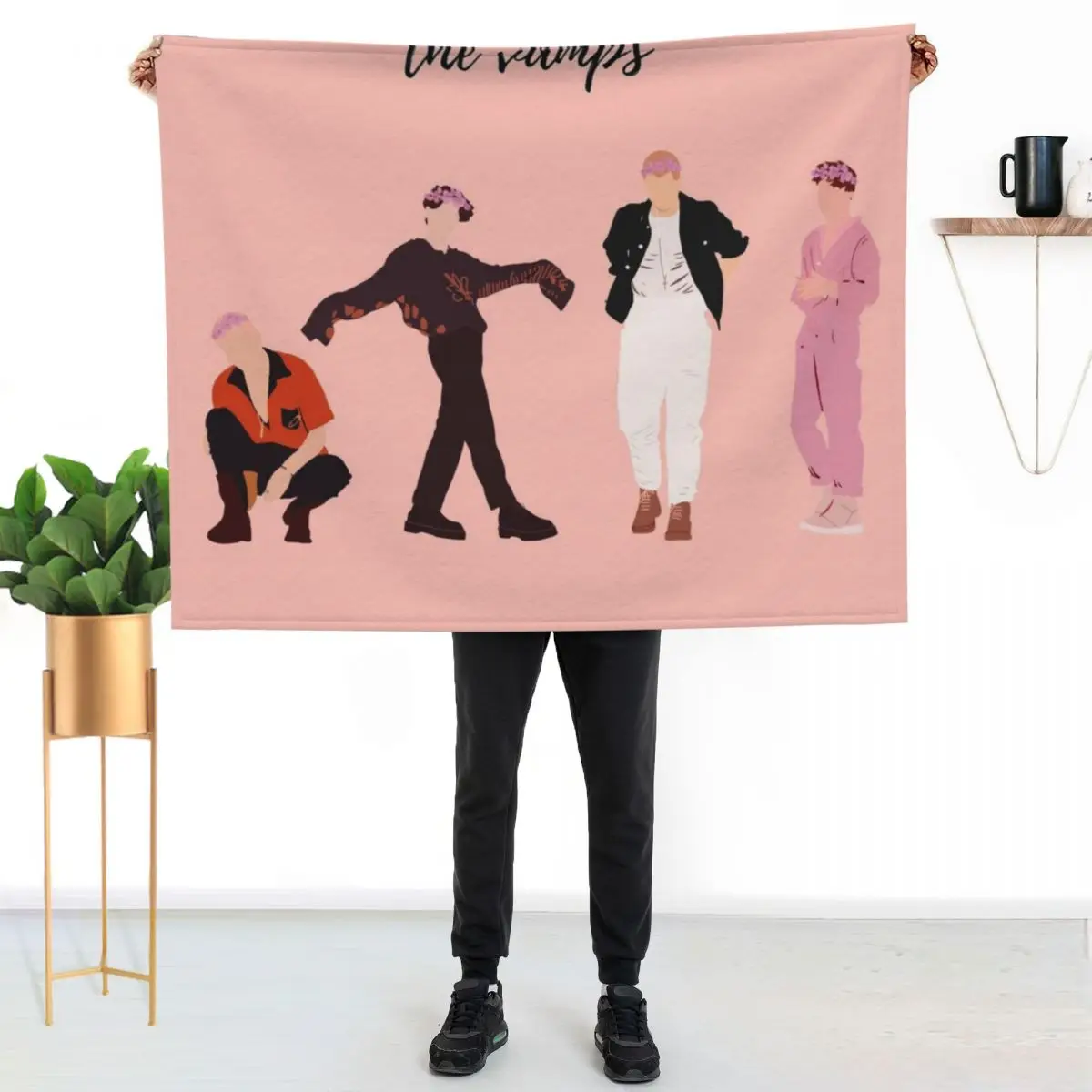 The Vamps - Cherry Blossom era Throw Blanket Plush Shaggy Soft Beautifuls Single Hairy Blankets