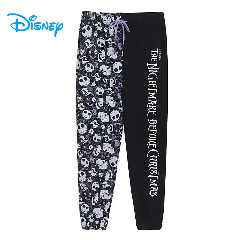 

Disney The Nightmare Before Christmas Fleece Sweatpants Women Casual Jogging Sports Pants Cartoon Trousers Personality Fashion