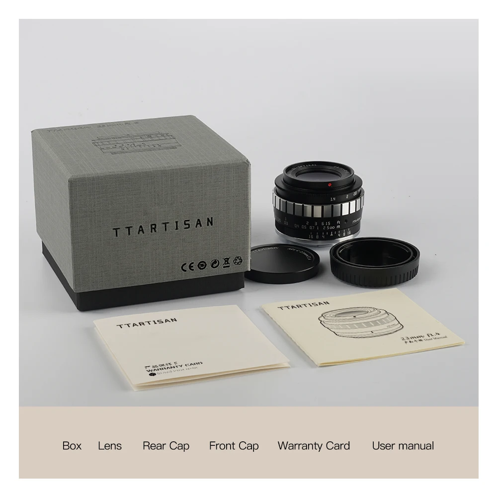 TTArtisan 23mm F 1,4 Manueller Fokus Kamera Objektiv für Sony E Mount a6300 Fuji XA XT3 XE Canon M6 panasonic Olympus M43 Nikon Z30 Z50