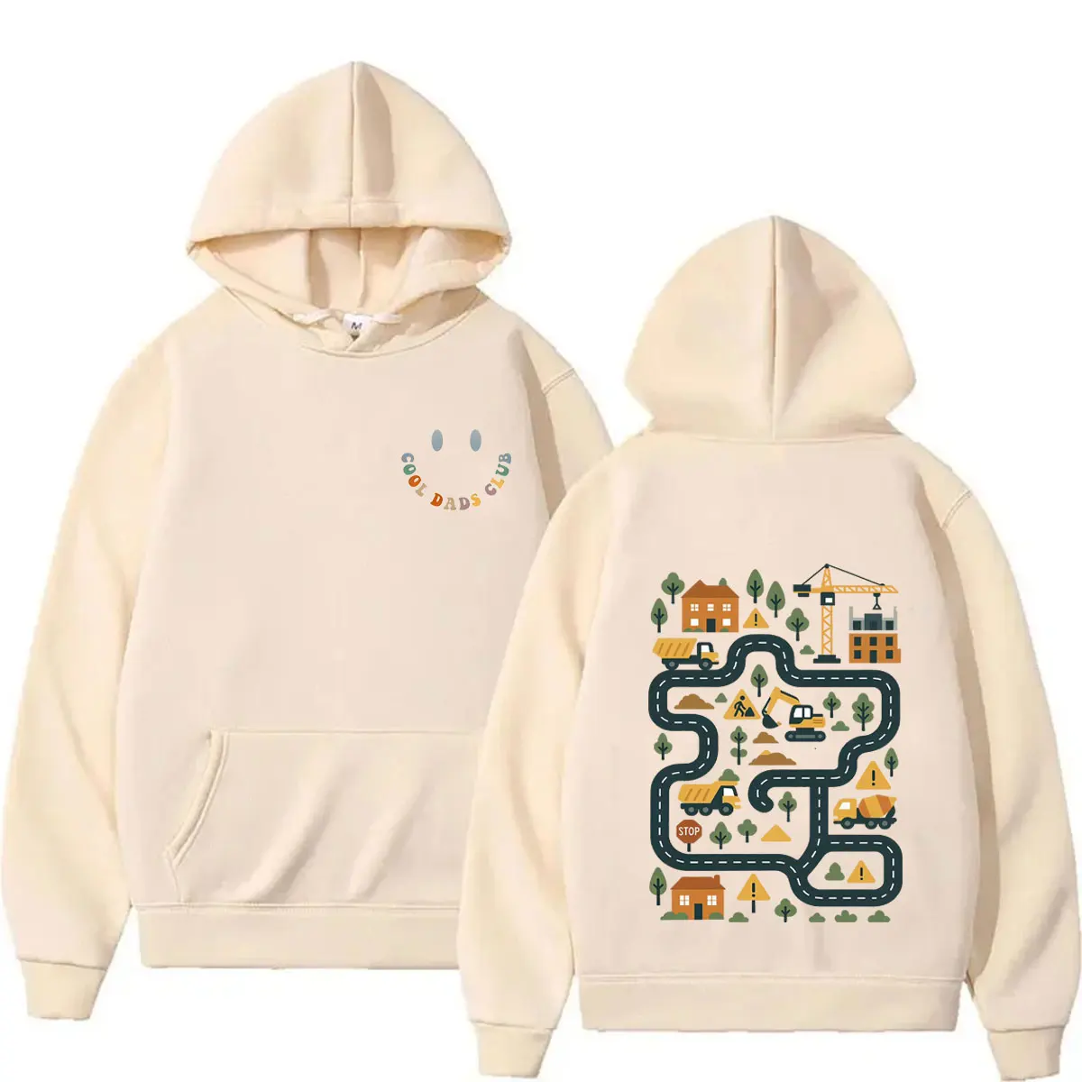 Cool Dads Club Meme 2026 Trendy Graphic Pullovers Plus Size Tops Loose Sweatshirts Men's Women Fleece Casual Long Sleeve Hoodie