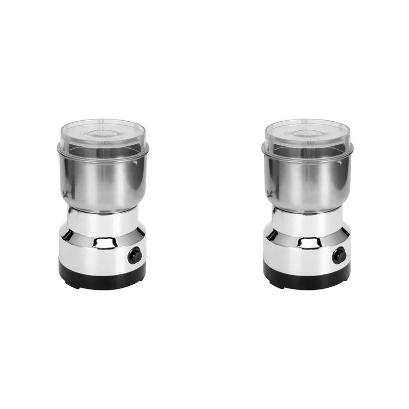 

BHTS-2X Coffee Grinder Electric Household Pepper Legumes Bean Grinding Machine Stainless Kitchen Grain Chopper US Plug