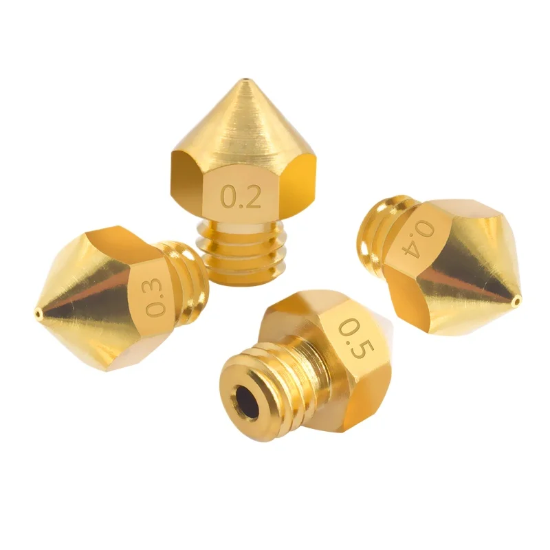5/10 ชิ้นอุปกรณ์เสริมเครื่องพิมพ์ 3D หัวฉีดทองเหลือง Makerbot Mk8, หัวฉีด 0.3/0.4/0.5,หัวพิมพ์ CR10 หัวฉีดพลาสติก 1.75 มม.
