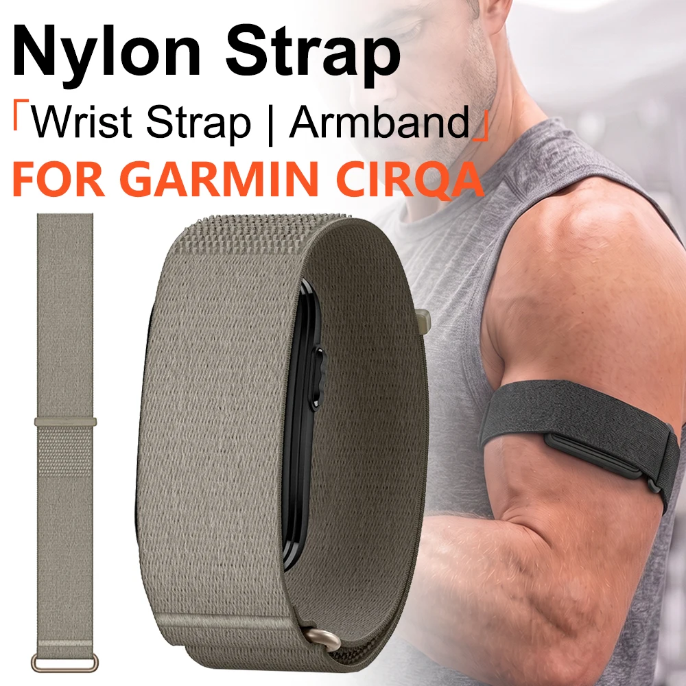 Image of Gewebtes Nylon-Armband/Handgelenkschlaufe für Garmin CIRQA, Bizepsband, geflochtener Gürtel, Ersatz-Armband für Fitness-Übungen