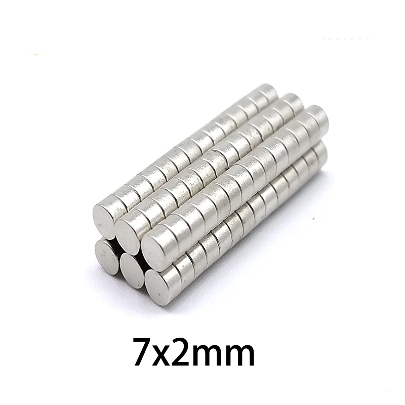 20/50 Stück 6 x 2 mm und 7 x 2 mm dünne runde Magnete für Mini-Bastelarbeiten, Modelle, DIY-Projekte