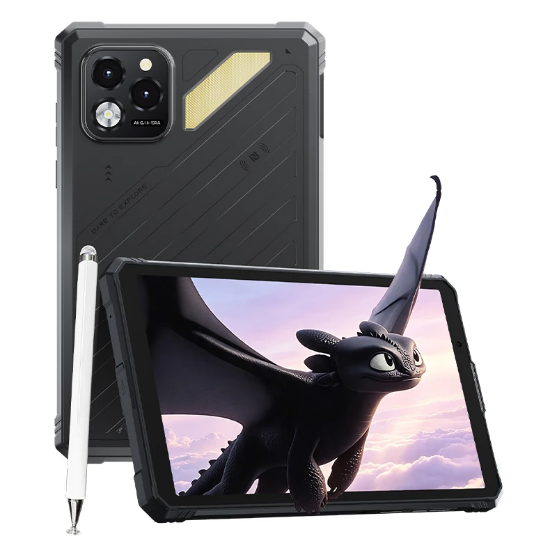 HOTWAV R11 Pro 8,7'' HD 120Hz Display Robustes Tablet 10150mAh Riesiger Akku 20W Schnellladung Android 16 Super Camping Light Pad 8GB RAM 256GB ROM 64MP + 16MP Kamera 1080P Leichtes Tablet-PC Mit