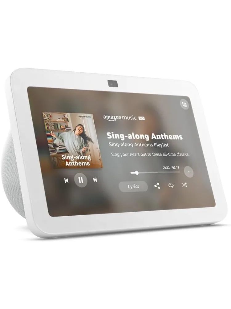 Amazon Echo Show 8 (newest model), With Spatial Audio, Smart Home Hub, and Alexa, Glacier White image 2