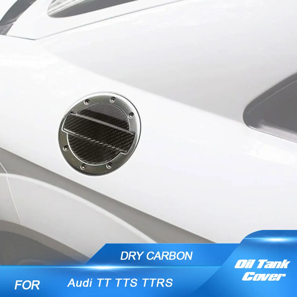 DRY Carbon Fiber Fuel Tank Gas Cap Lid Cover for Audi TT TTS TTRS 2015-2018 Oil Tank Lid Cover Body Kits
