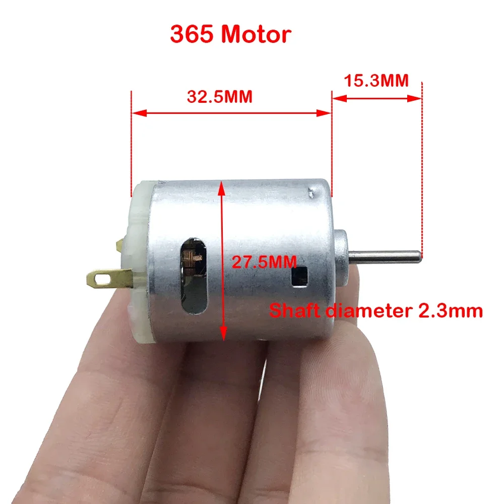 1PCS Mini 365 / 385 Electric Motor Large Torque DC 12V 11600RPM/10000RPM High speed Motor Hot Air Gun Drill Motor Handmade DIY