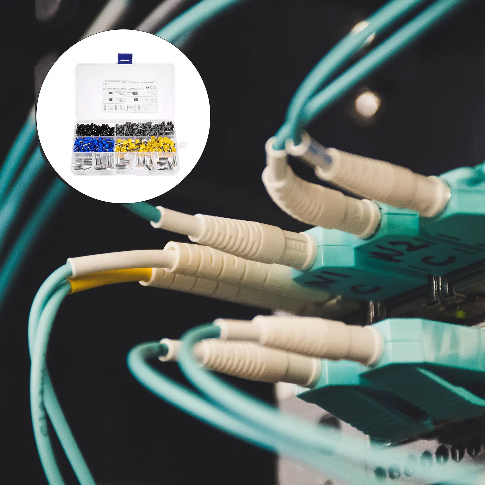 390 قطعة موصلات طرفية الأسلاك النحاسية محطات أنبوبية معزول الطويق حقيبة للتخزين سيارة الصوت الأجهزة المنزلية الأسلاك #5