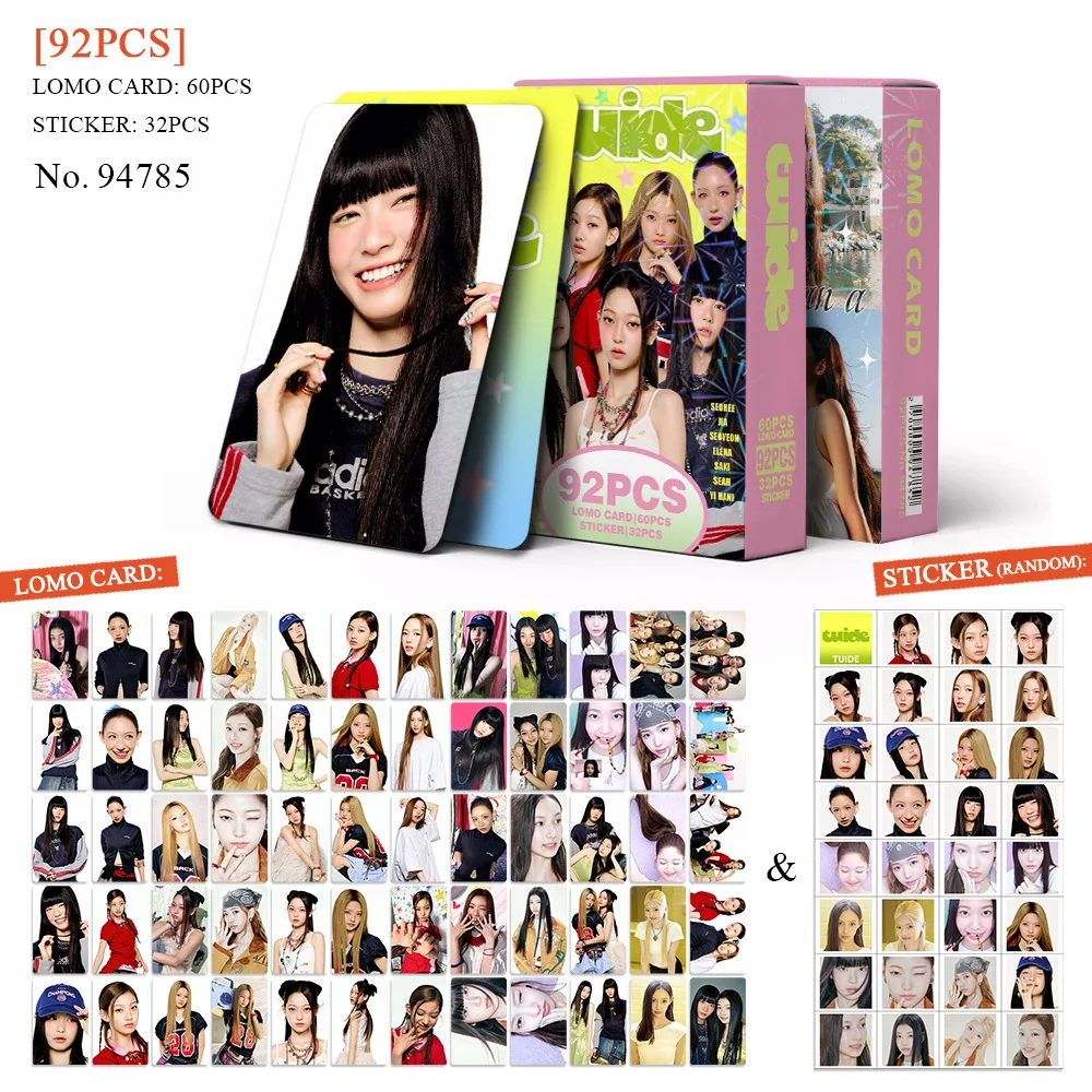 92PCS TUIDE Star TUNE&PLAY Mini LOMO Card  Photocards Stickers HD Fans Collection Cards Decorative Stickers Present Gifts
