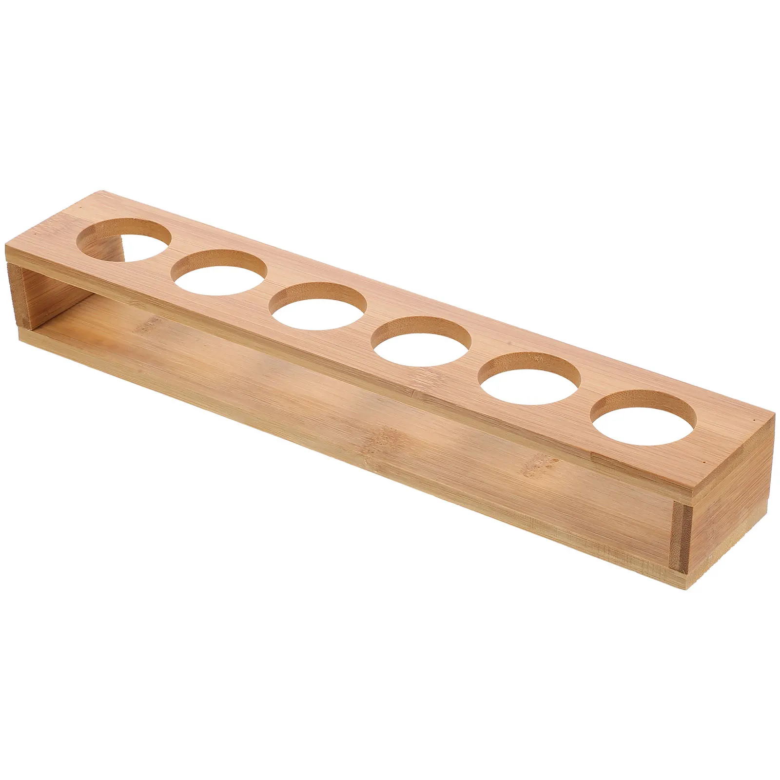

Wooden Shot Glass Holder White Straight Cup Rack for Storage Display Drying Party Glasses Organizer Bar Accessories