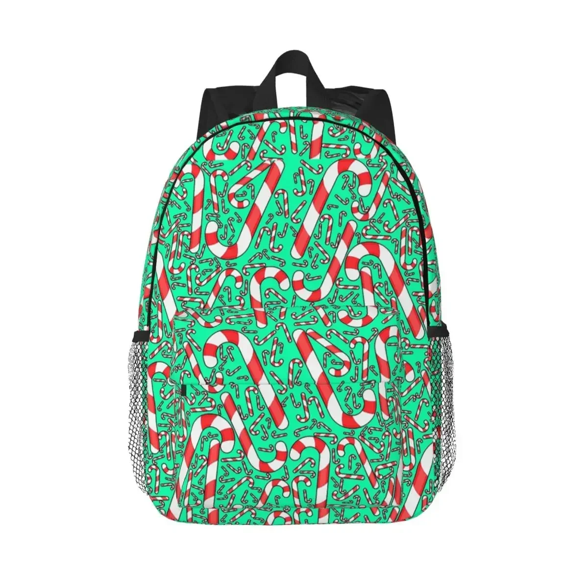 Crazy Candy Cane Pattern Hot Sale Daypack Large Capacity Boys Girls BookBag Shoulder Bags for Men Women Kids School Bag