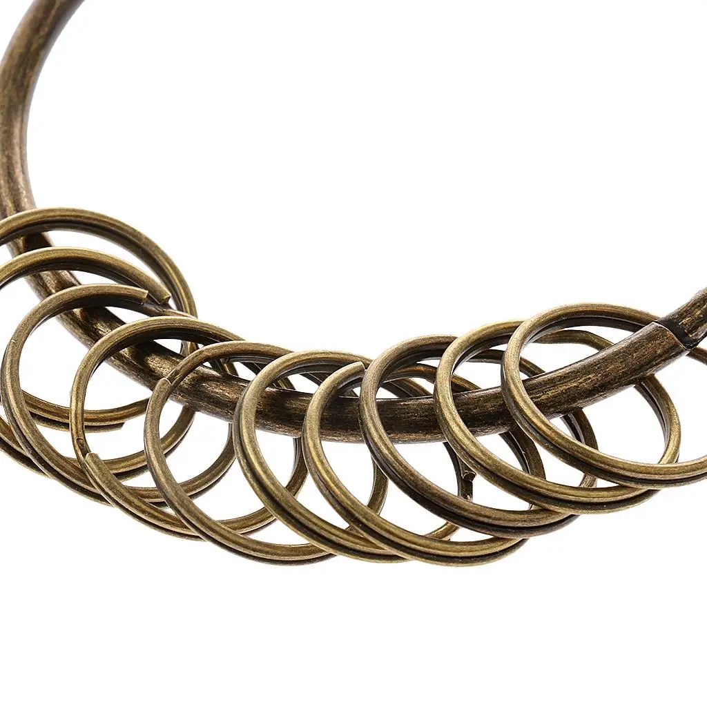 

Круглый металлический винтажный брелок для ключей с несколькими кольцами, в античном стиле, для организации ключей в офисе или комнате