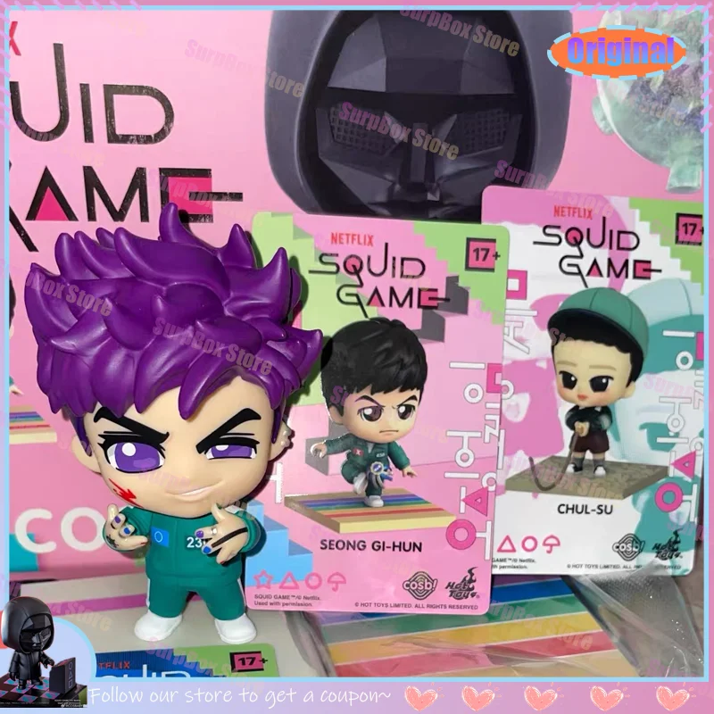 

Hot Toys Squid Game Mini Collectible Doll Blind Box PVC Desktop Decorations Trendy Surprise Gift for Birthday Cosbi Garage Kit