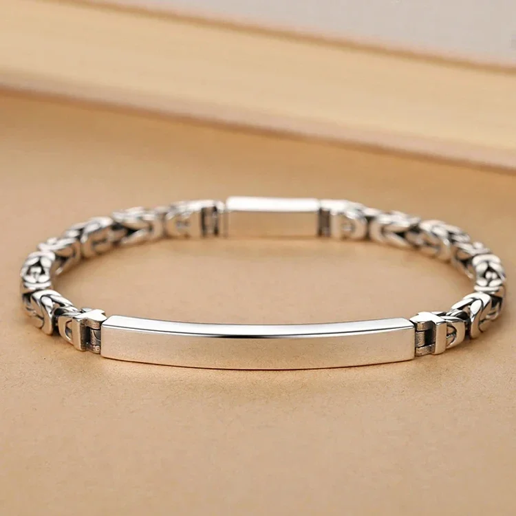 New Guochao High-grade Pattern Couple Bracelet for Women Minimal Design Trend Retro Men Fashion Jewelry Accessories