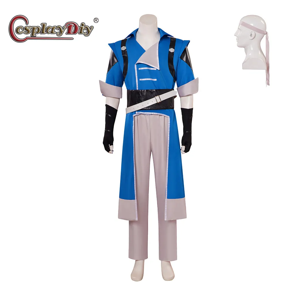 

Cosplaydiy Anime Vampire Hunter Cosplay Costume Uniform Blue Clothing for Men Adult Halloween Carnival Party Costume