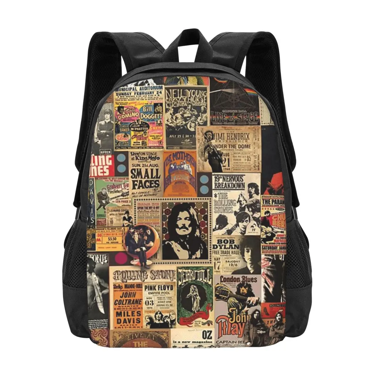 

Rock N' Roll Stories Backpack Hot Sale Daypack Large Capacity Kids BookBag School Bag Shoulder Bags for Men Women